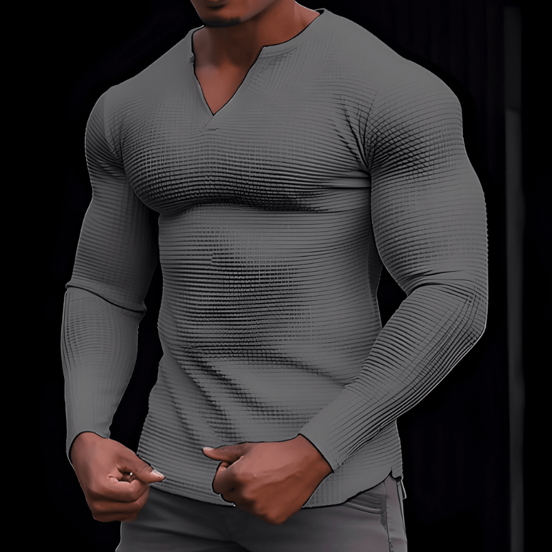 Overhemd Heren | Langemouw Shirt | Gestructureerd Design | Kleding