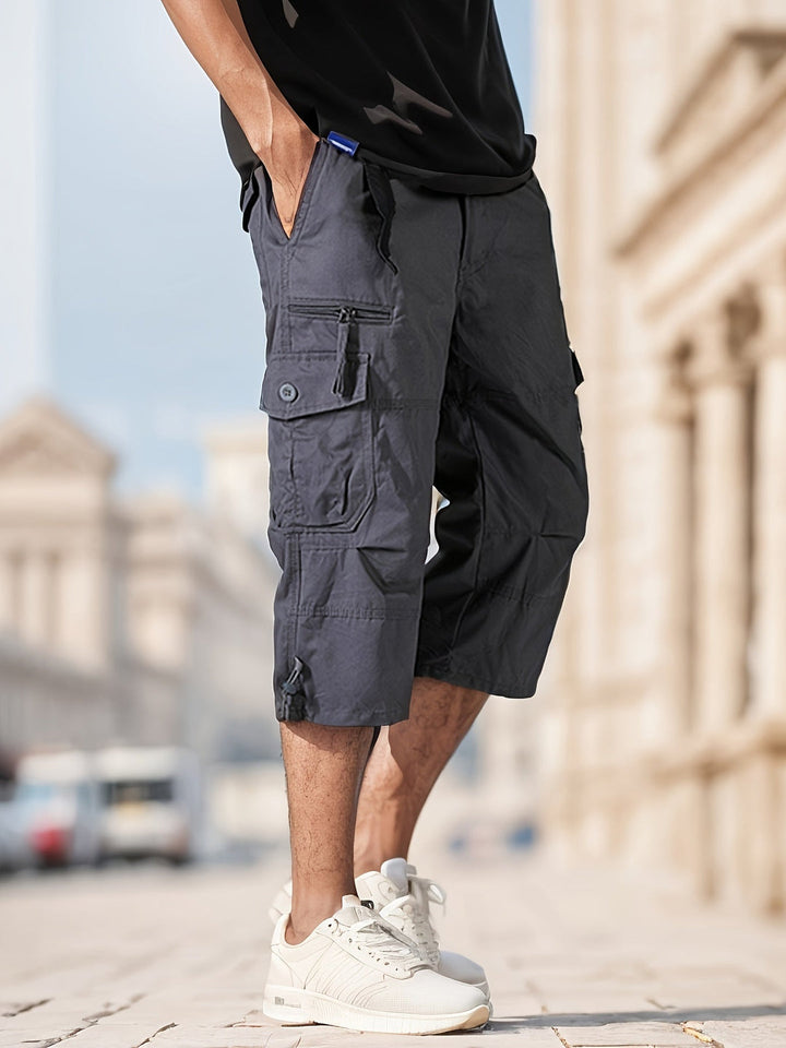 Heren Cargo Shorts | Knie-lengte met Ritszakken | Sportief & Comfortabel | Katoen