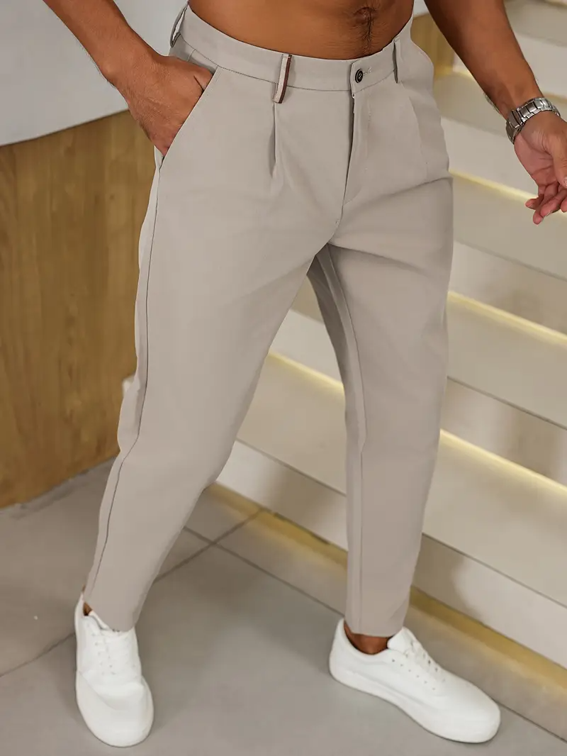 Elegante zakelijke herenbroek met comfortabele pasvorm en moeiteloos raffinement | Thomas