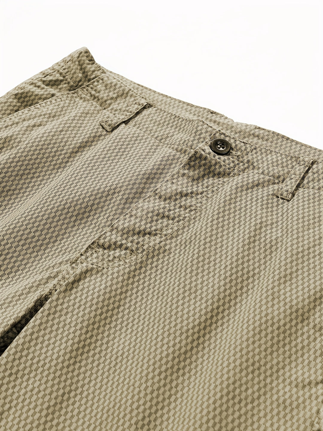 Herens Casual Katoen Blend Cargo Shorts | Gestreept Patroon | Normale Pasvorm