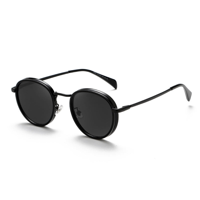 Heren Zonnebril | Ronde Vorm | 100% UV-Bescherming | Tijdloos Design