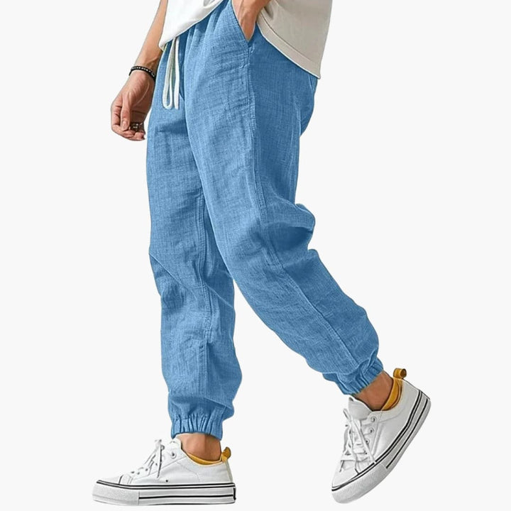 Heren Broek | Straight | Trekkoord | Zomer