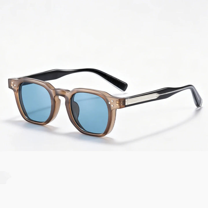 Heren Zonnebril | Modern Gestel | Trendy Blauw | Zomer