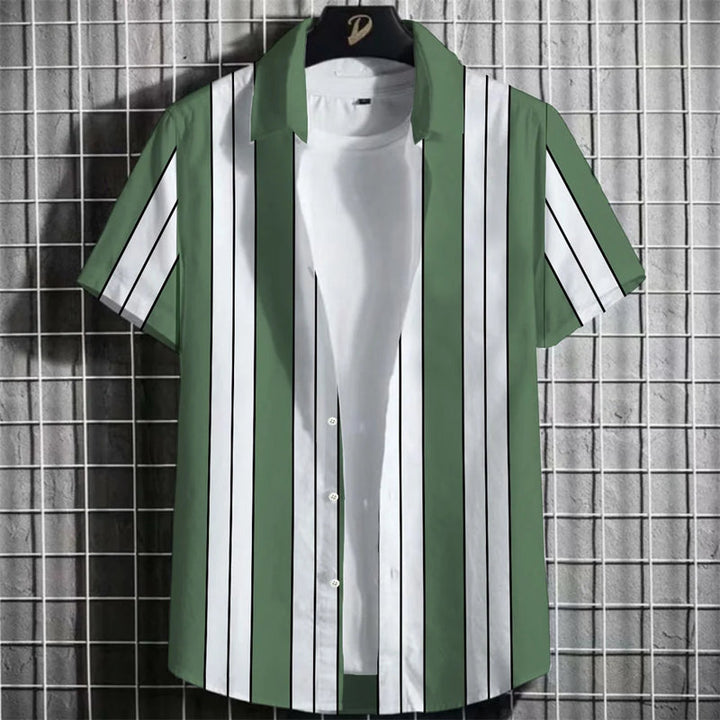 Heren Shirt | Mahjong Print | Retro Stijl | Zomer