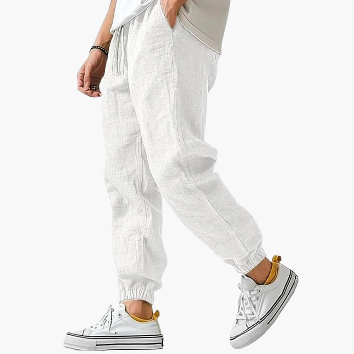 Heren Broek | Straight | Trekkoord | Zomer