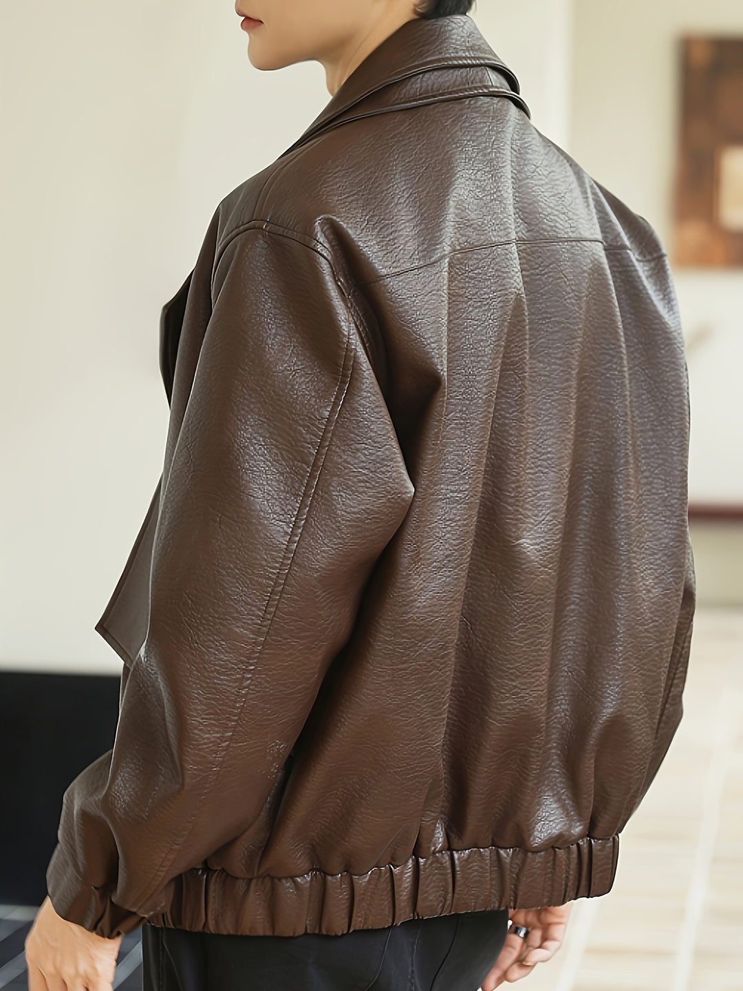 Heren Jas | Oversized | Met Brede Kraag | Lente