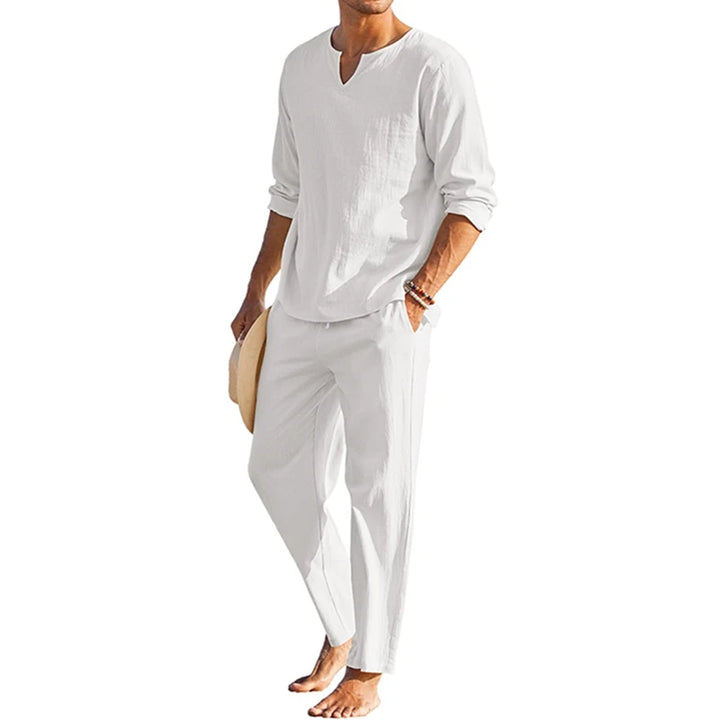 Heren Set | Straight | Lange Mouw Met Elastische Taille | Zomer