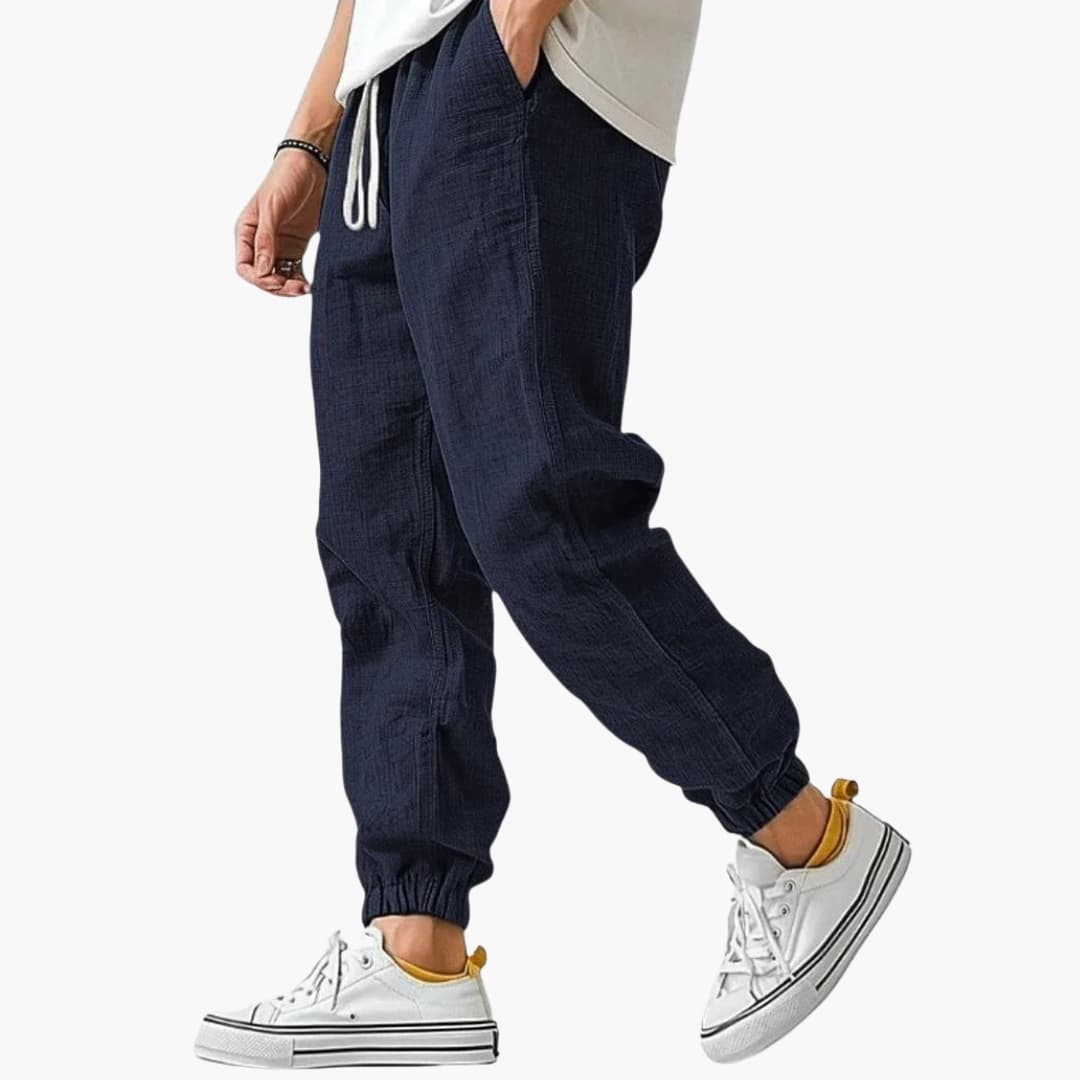 Heren Broek | Straight | Trekkoord | Zomer