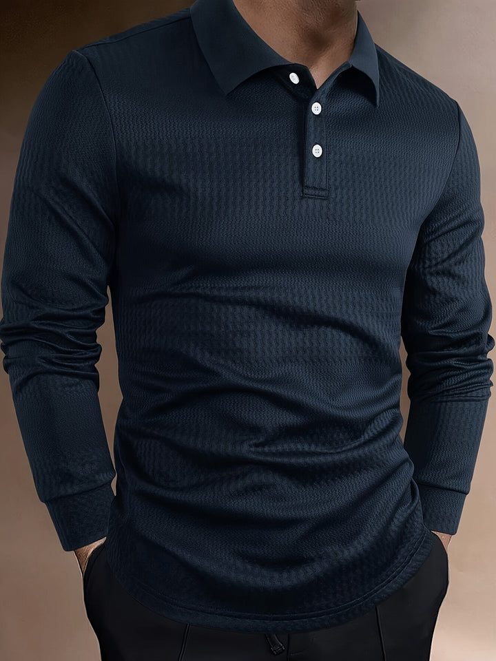 Heren Polo Shirt | Slimfit | Lange Mouw | Zomer