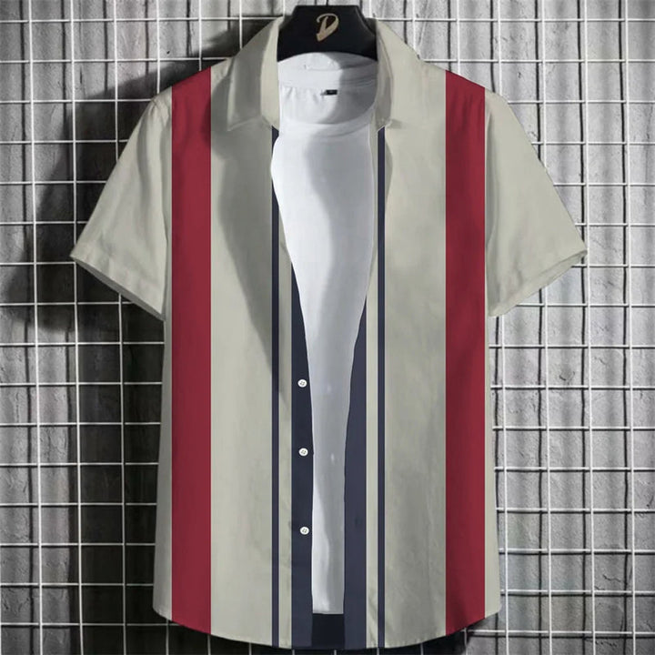 Heren Shirt | Mahjong Print | Retro Stijl | Zomer