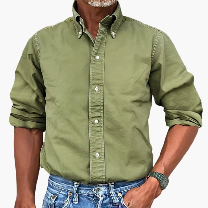 Heren Overhemd | Button Down | Lange Mouwen | Klassieke Kraag