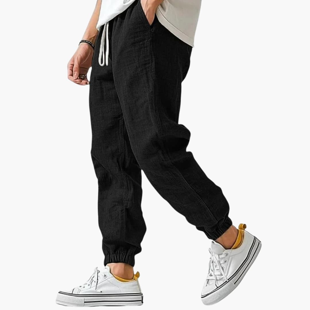 Heren Broek | Straight | Trekkoord | Zomer