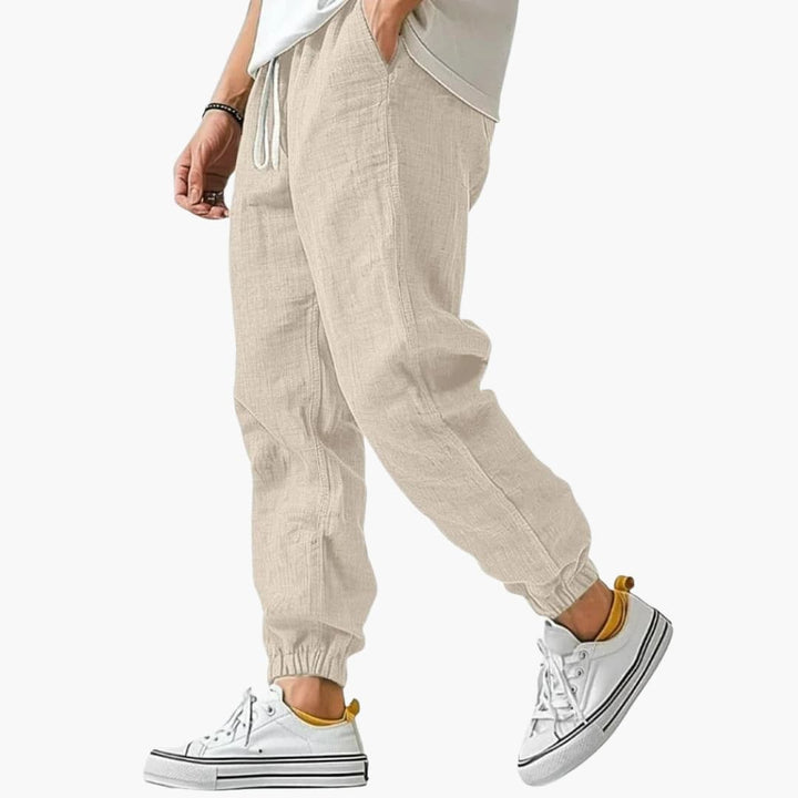 Heren Broek | Straight | Trekkoord | Zomer