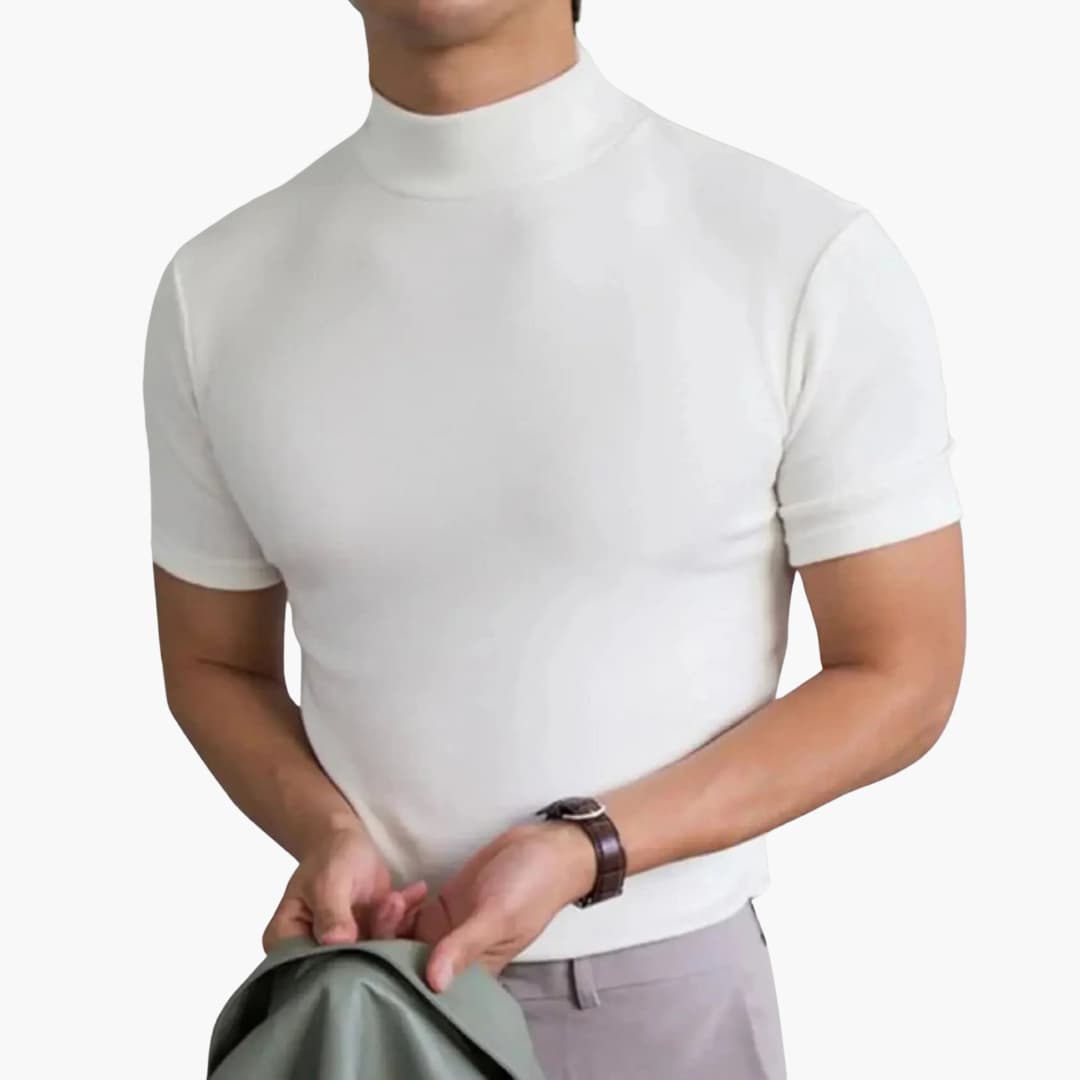 Heren Colshirt | T-Shirt | Korte Mouwen | Slim Fit