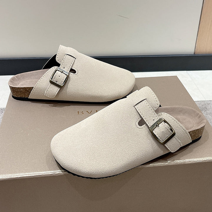 Heren Instapper | Suède Look | Gespsluiting & Comfort Fit | Indoor & Outdoor
