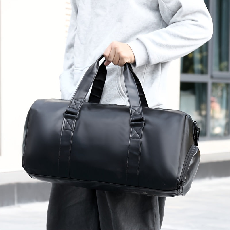 Heren Reistas | Vintage Stijl  | Telescopisch Handvat & Crossbodyband | Zwart