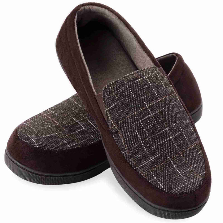 Loafers Heren | Warme Instappers | Geruit Design & Antislip Zool