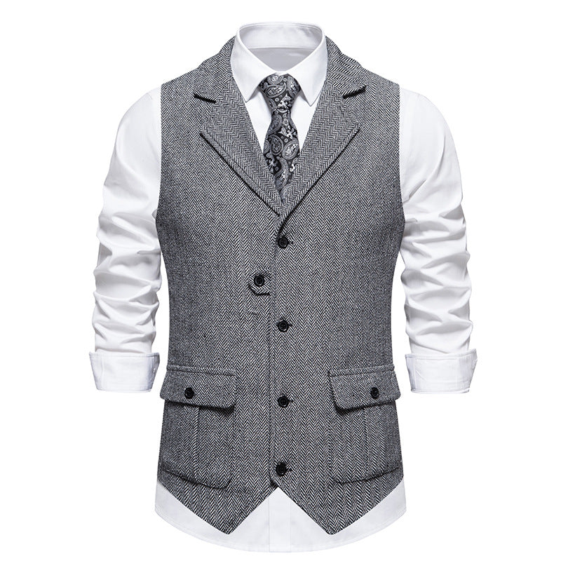 Vest Heren | Elegant & Vintage | Formal Werkkleding | Geweven Stof