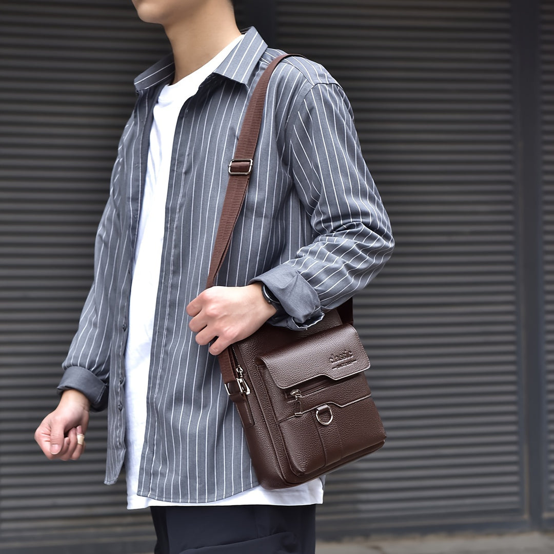 Heren Schoudertas | Vintage Business Look | Meervaks Design & Afneembare Riem