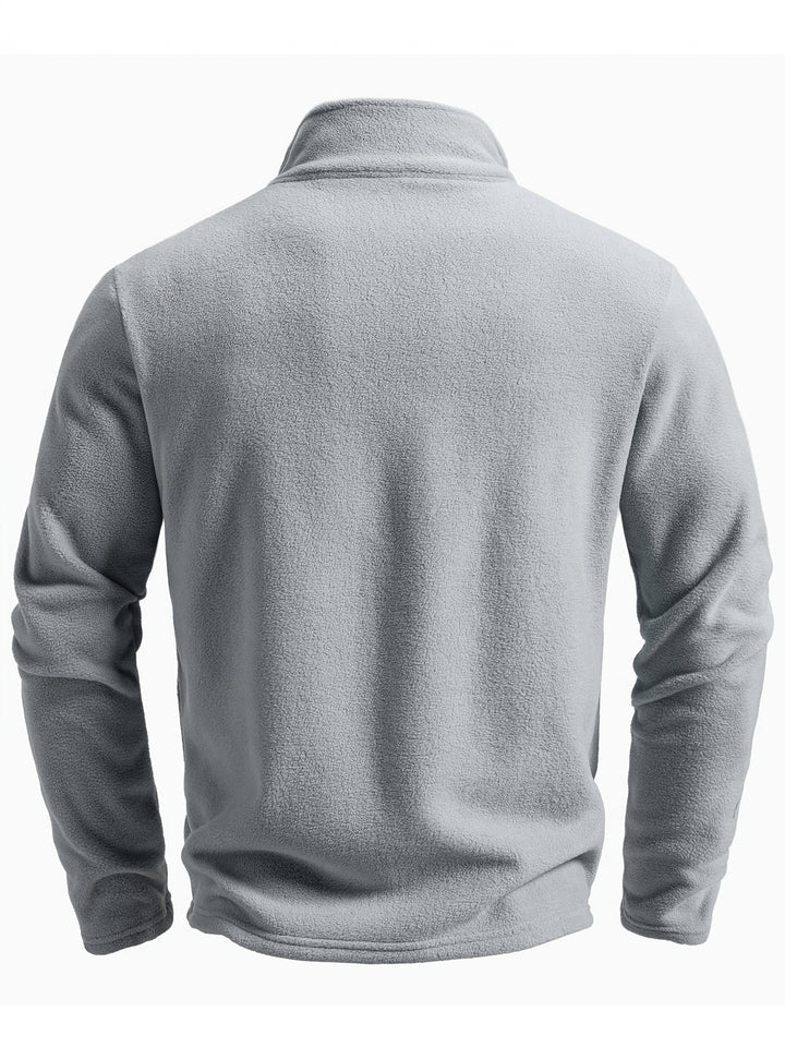 Heren Jas | Warme Lange Mouw | Standkraag & Effen Design | Herfst