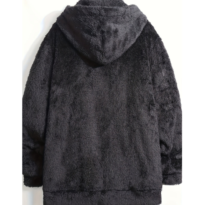 Winterjas Heren | Hoodie Jas met Rits | Geborduurd Design & Warme Voering