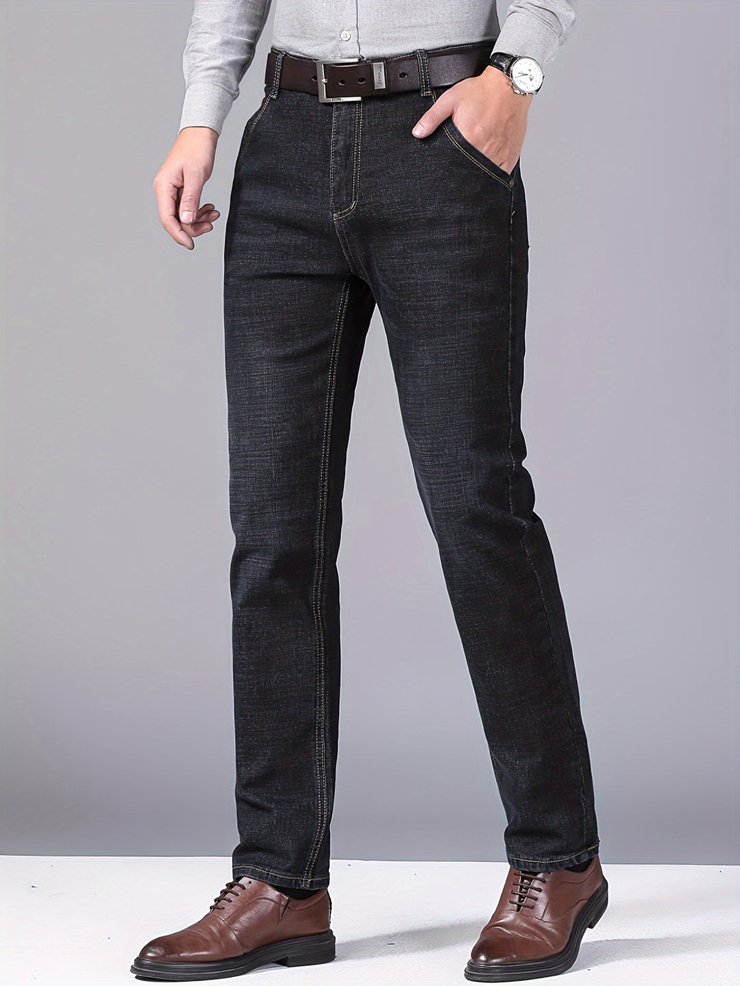 Heren Jeans | Wijde pijpen | Gewassen look & gemiddelde stretch | katoenmix