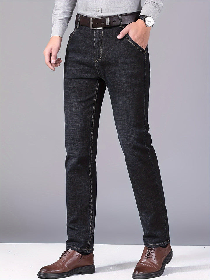 Heren Jeans | Wijde pijpen | Gewassen look & gemiddelde stretch | katoenmix