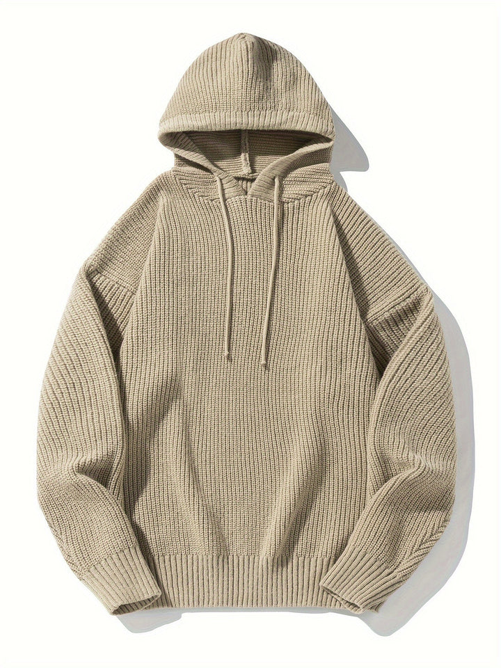 Heren Gebreide Hoodie | Retro Stijl & Comfortabel | Met Zakken | Lente/Herfst