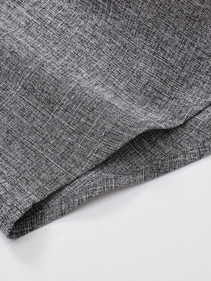 Herenshirt | Lichtgewicht & Ademend | Knoopsluiting & Omgeslagen Kraag | Grijs