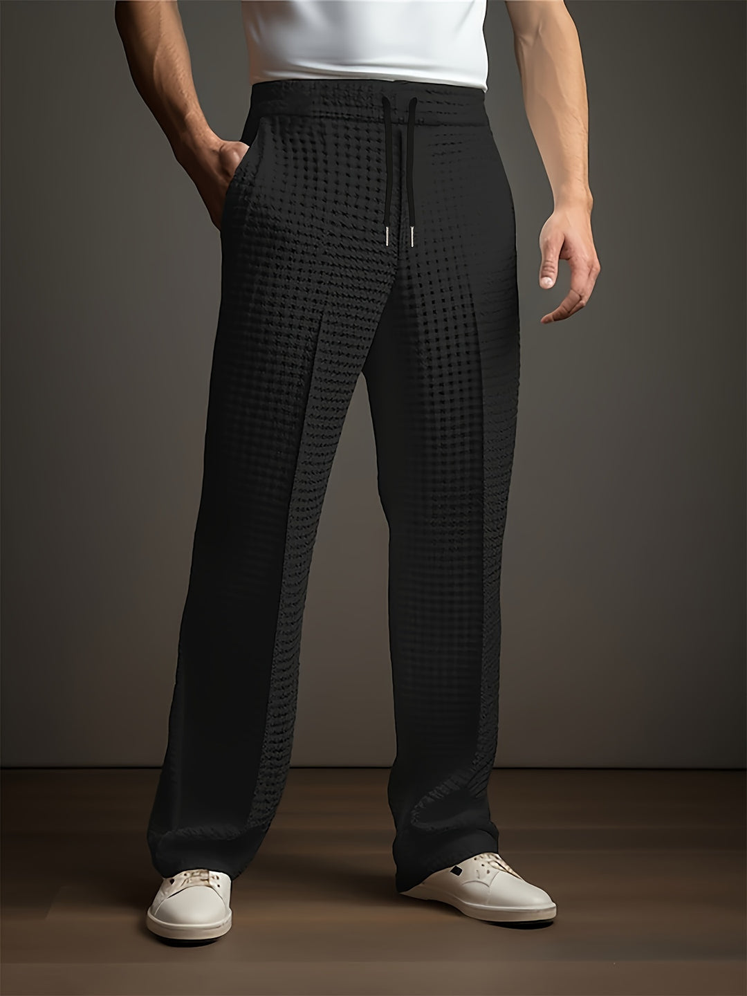 Heren Broek | Duurzaam & Getextureerd | Rechte Pasvorm | Streetwear Stijl