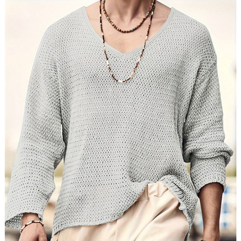 Truien Heren | V-Hals | Loose Fit | Luchtig Retro Design