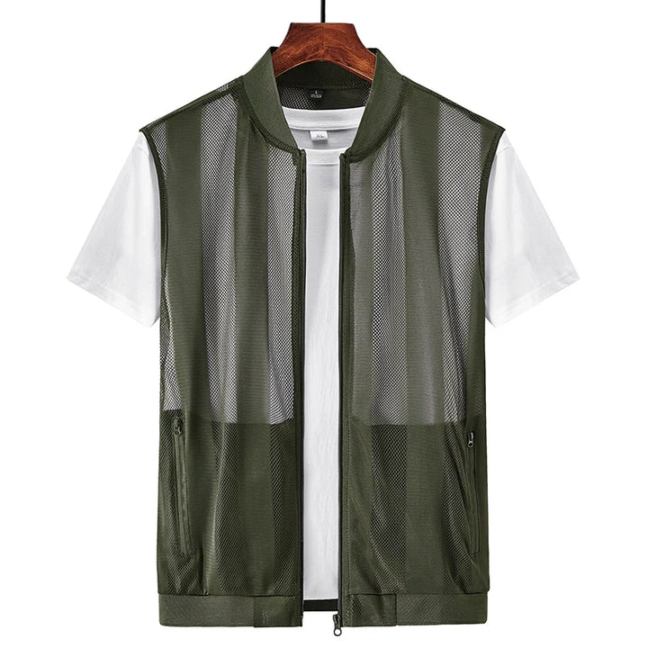 Heren Bodywarmer | Vintage | Met Rits | Zomer