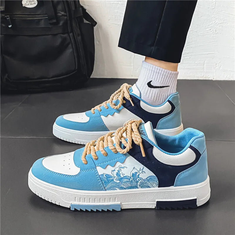 Heren Sneakers | Ademend & Comfortabel | Platte Zool & Vetersluiting | Sportief & Casual