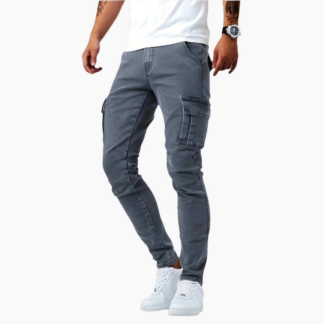 Heren Broek | Slimfit | Cargo Zakken | Herfst