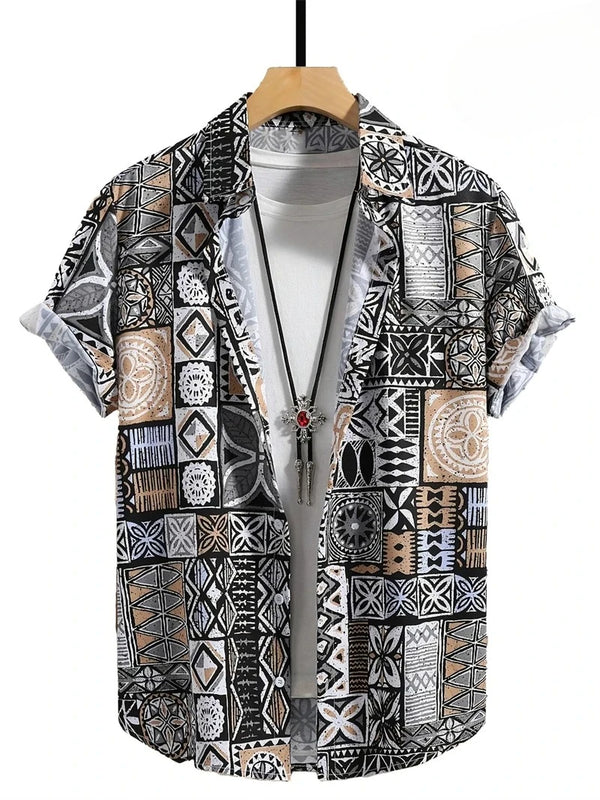 Heren Shirt | Retro | Korte Mouw | Zomer