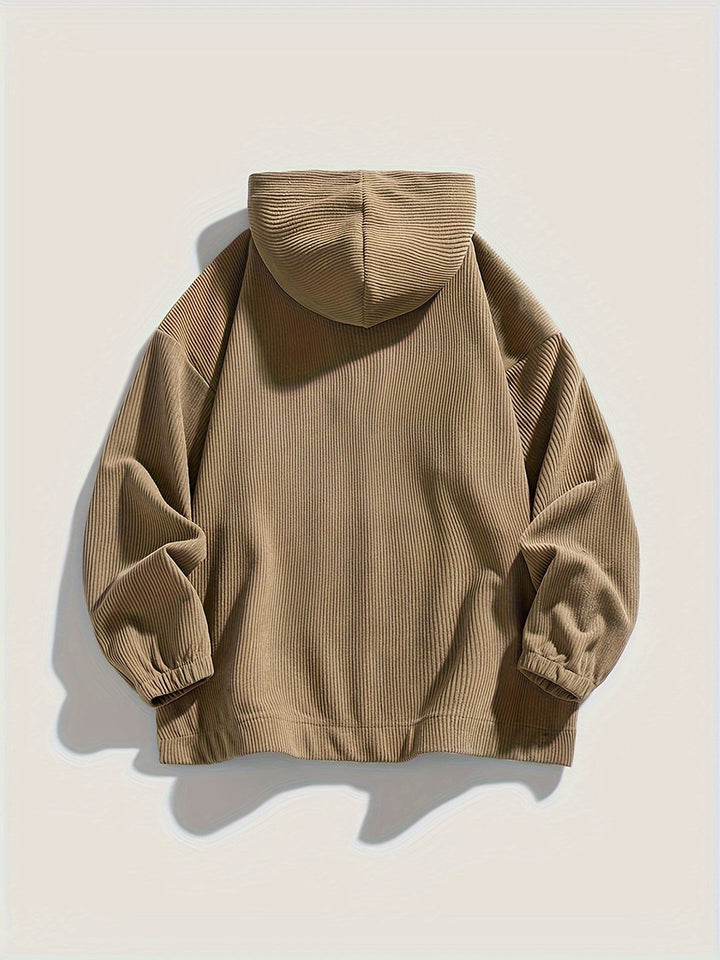 Heren Zip-Up Hoodie | Effen Kleur | Comfortabel & Casual | Polyester