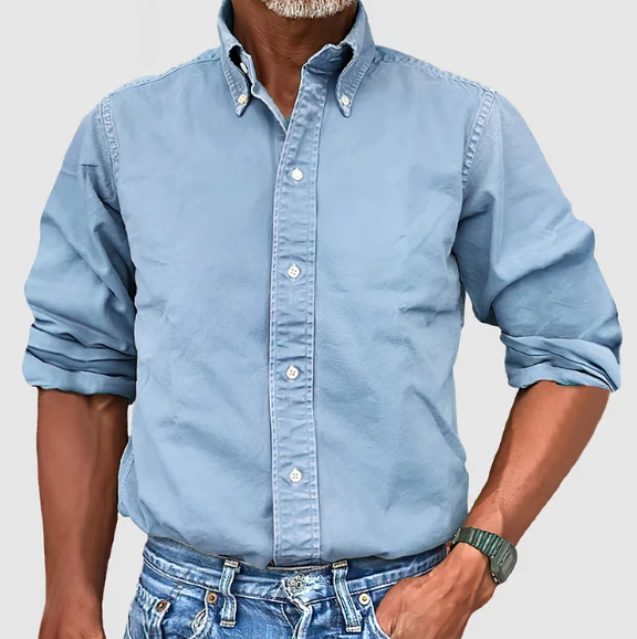 Heren Shirt | Straight | Lange Mouw | Zomer