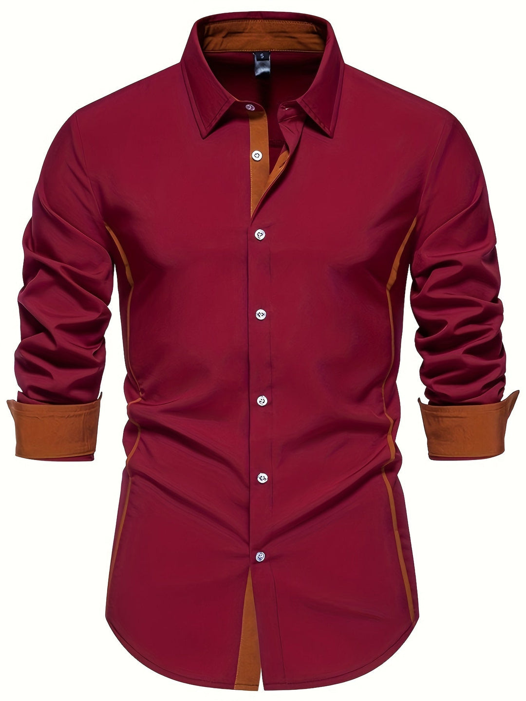 Heren Overhemd | Slim Fit | Contrasterende Details & Lange Mouwen