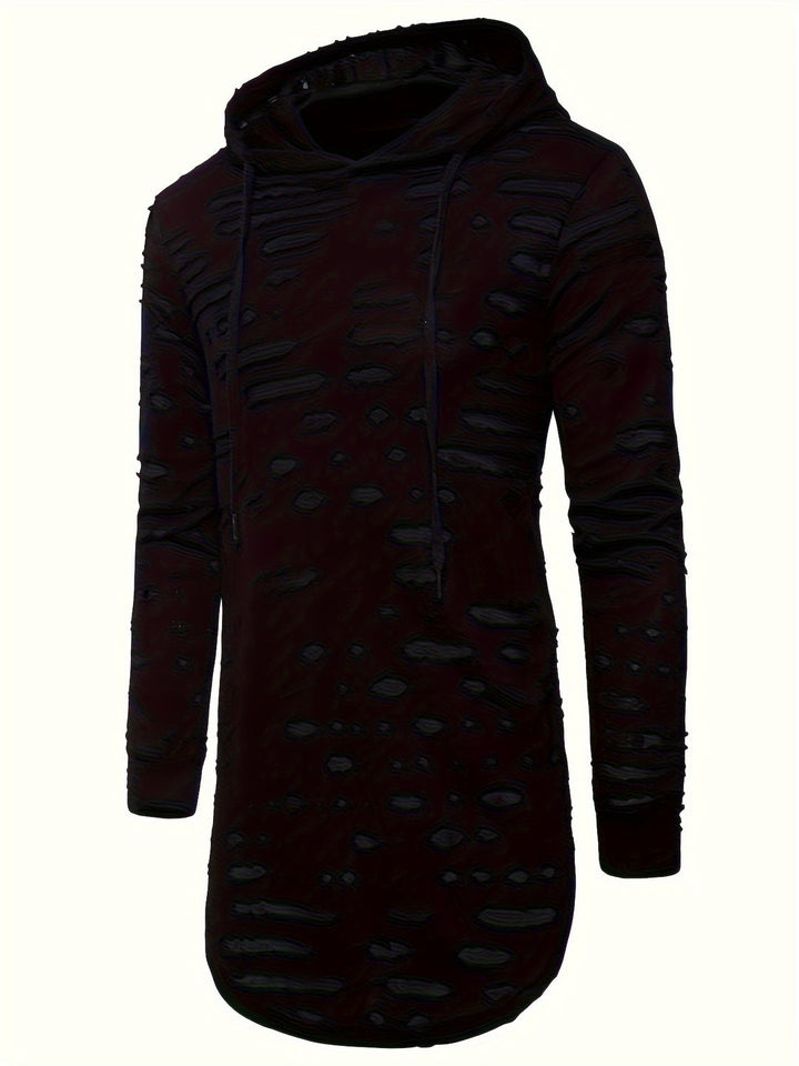 Herensweatshirt | Halflang & Gescheurd Design | Trendy & Casual | Met Capuchon