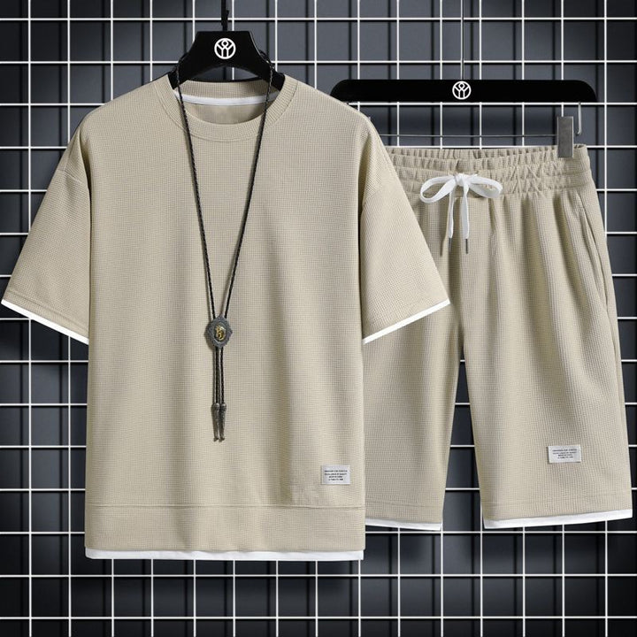 Heren Sport Set | Wafelraster & Ademend | Losse Pasvorm | Polyester