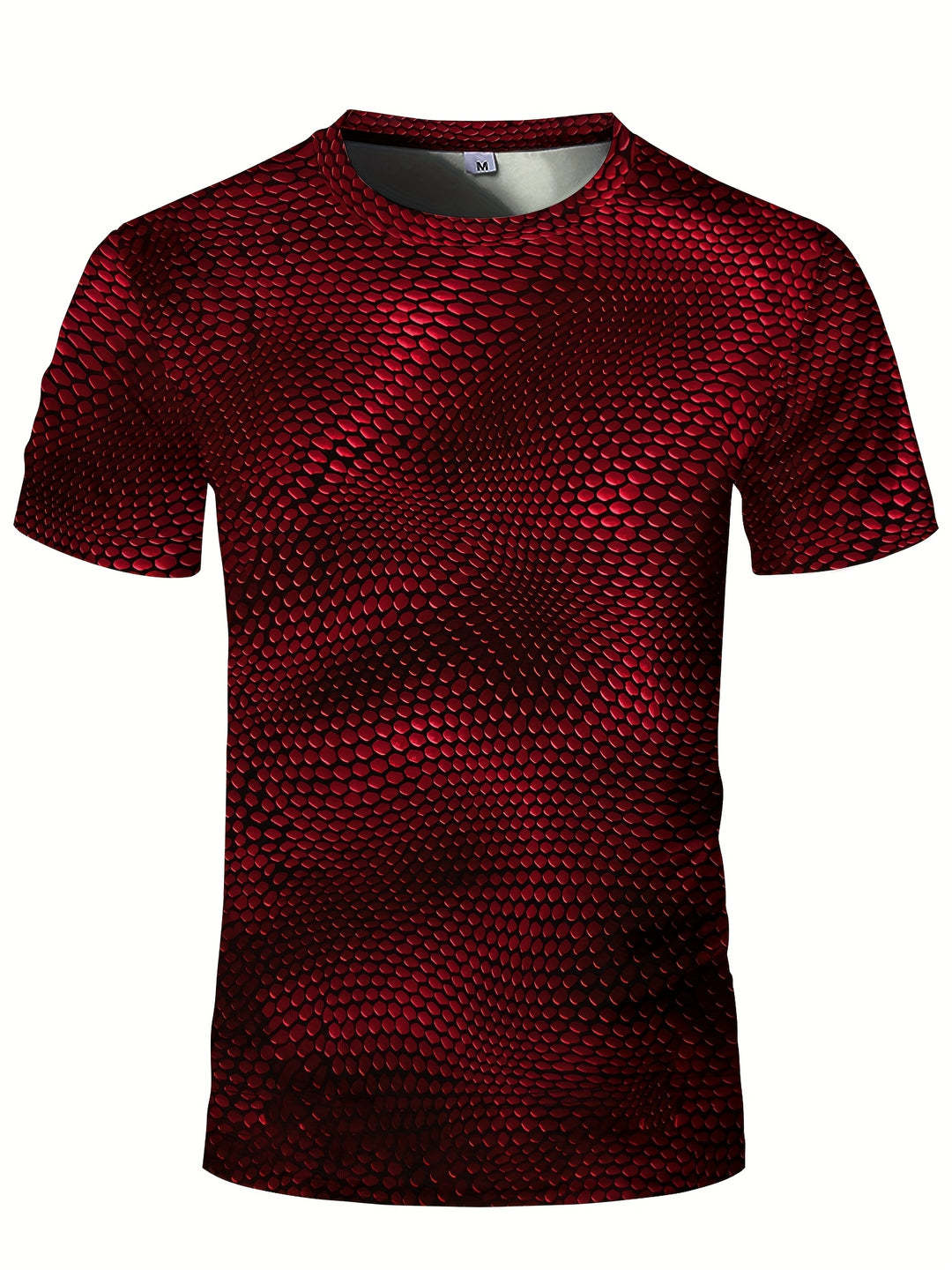 Heren T-shirt | 3D Geometrisch Patroon | Hoge Stretch & Scheurvast | Zomer Sporttop