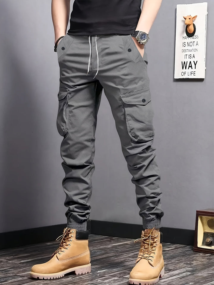 Heren Cargo Broek | Lichtgewicht & Effen Kleur | Meerdere Zakken