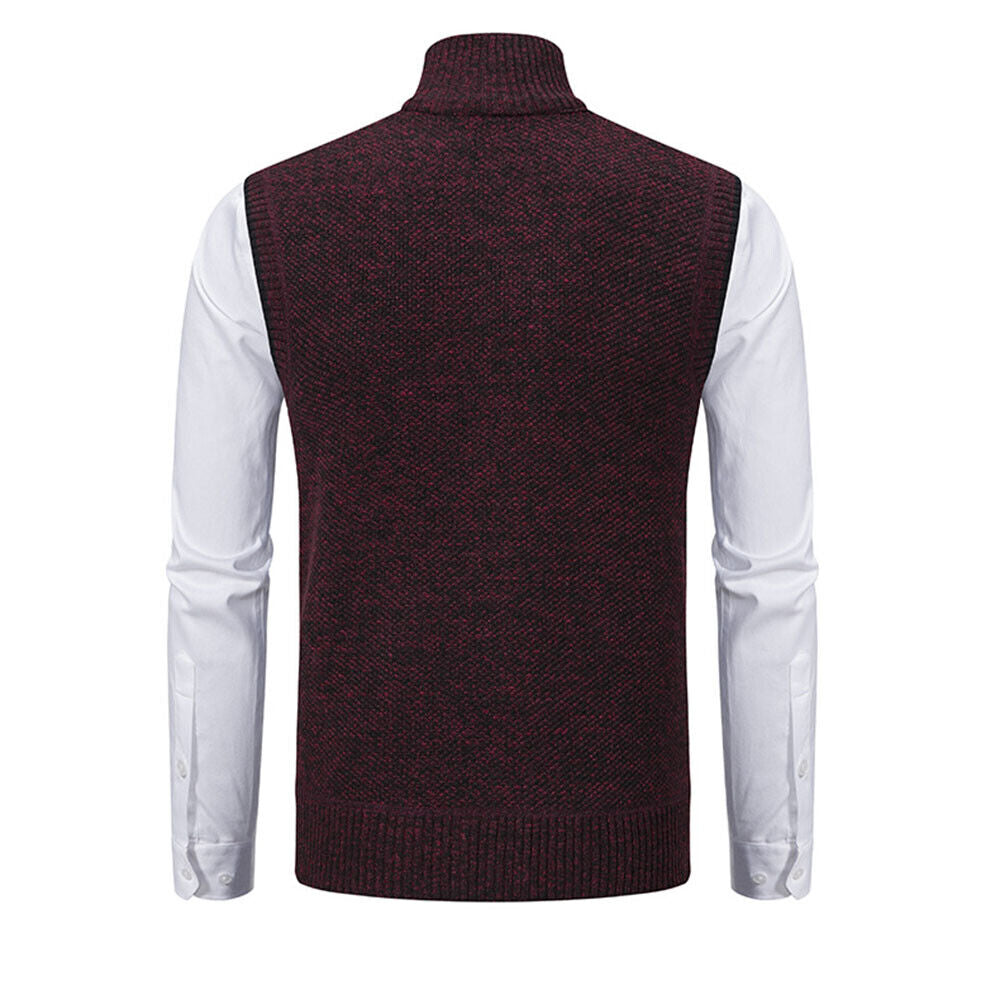 Truien Heren | Klassieke Gebreide Sweater met Rits | Zachte Stof