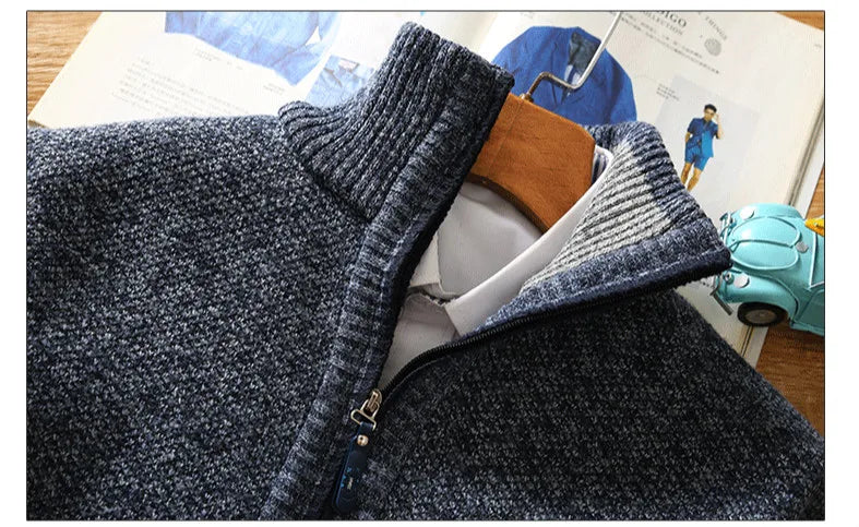 Luxe en knusse wollen semi-zip trui met winterse stijl en comfort | Nathan