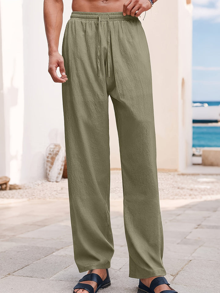 Heren Broek | Wijde Pijpen | Met Trekkoord | Zomer