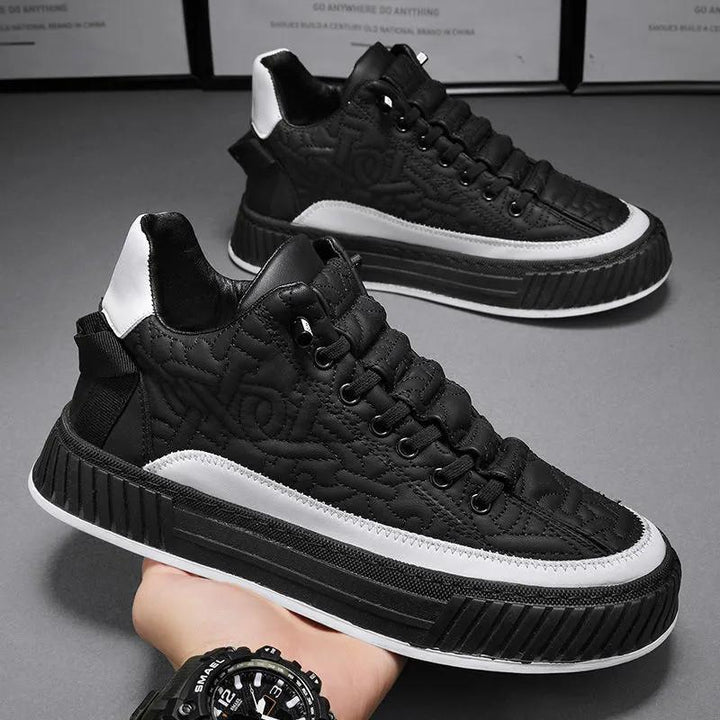 Heren Sneakers | Contrasterende Zool & Bold Design | Luxe Streetstyle | Synthetisch Leer