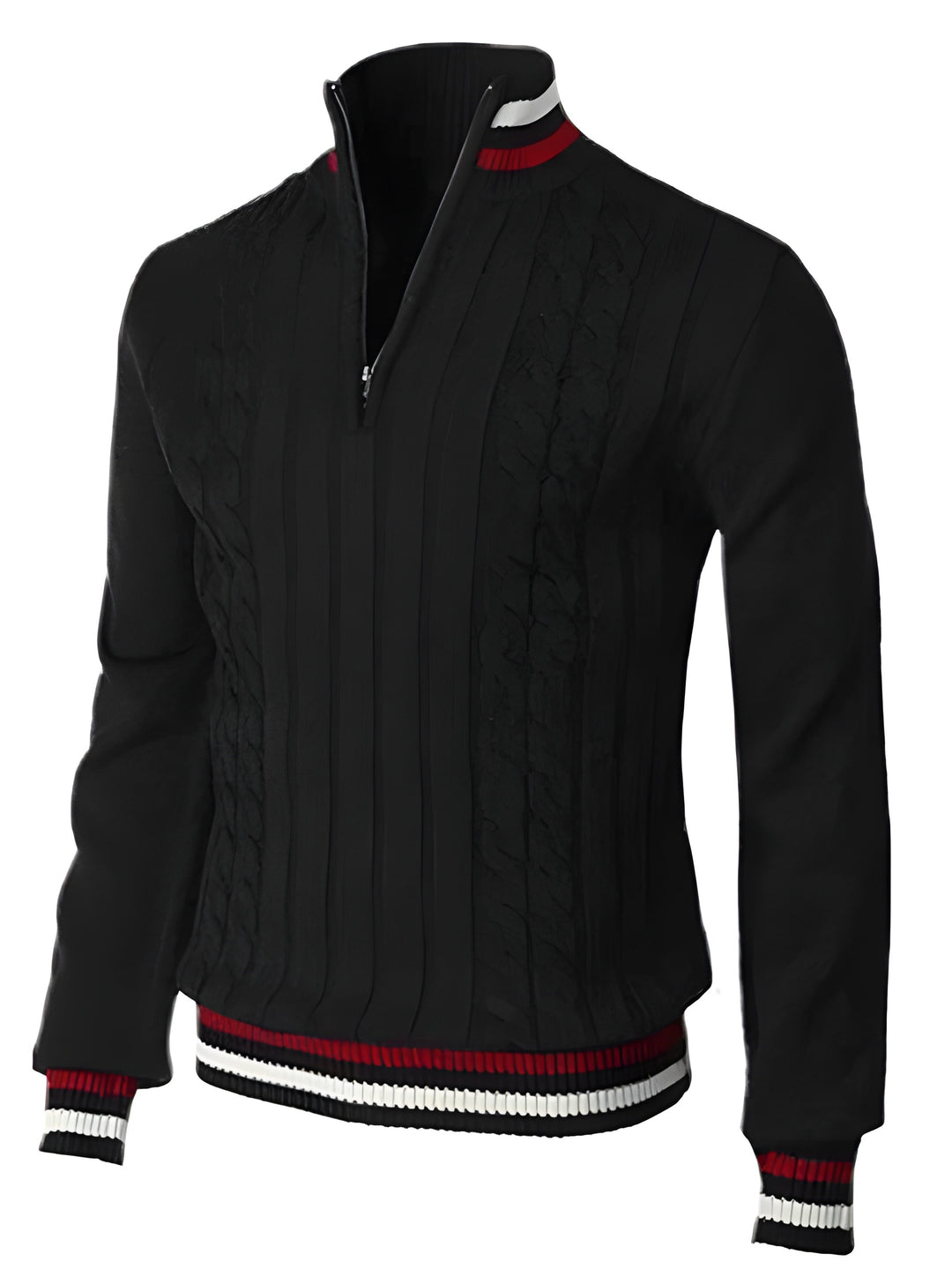 Heren Trui | Colrits & Slim Fit | Chunky Gebreid Design | Polyester