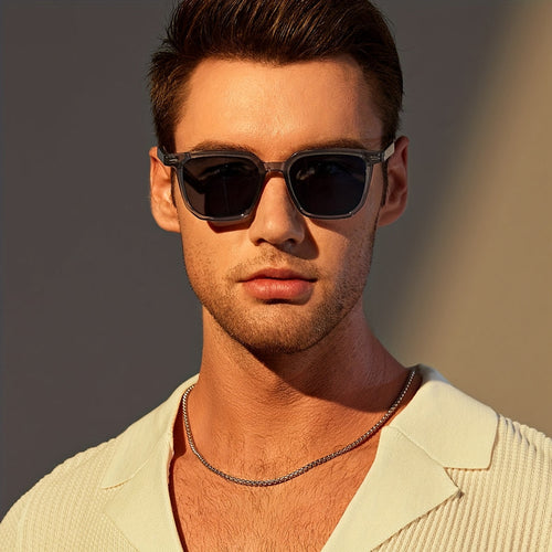 Heren Zonnebril | Vintage Vierkant Frame | Duurzaam & Lichtgewicht | Casual Eyewear