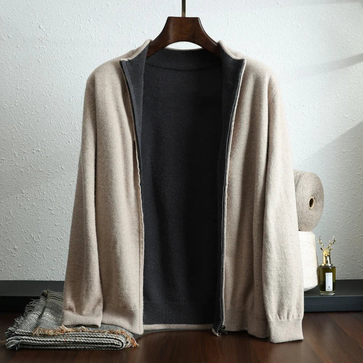 Heren Cardigan | Straight | Met Rits | Lange mouw