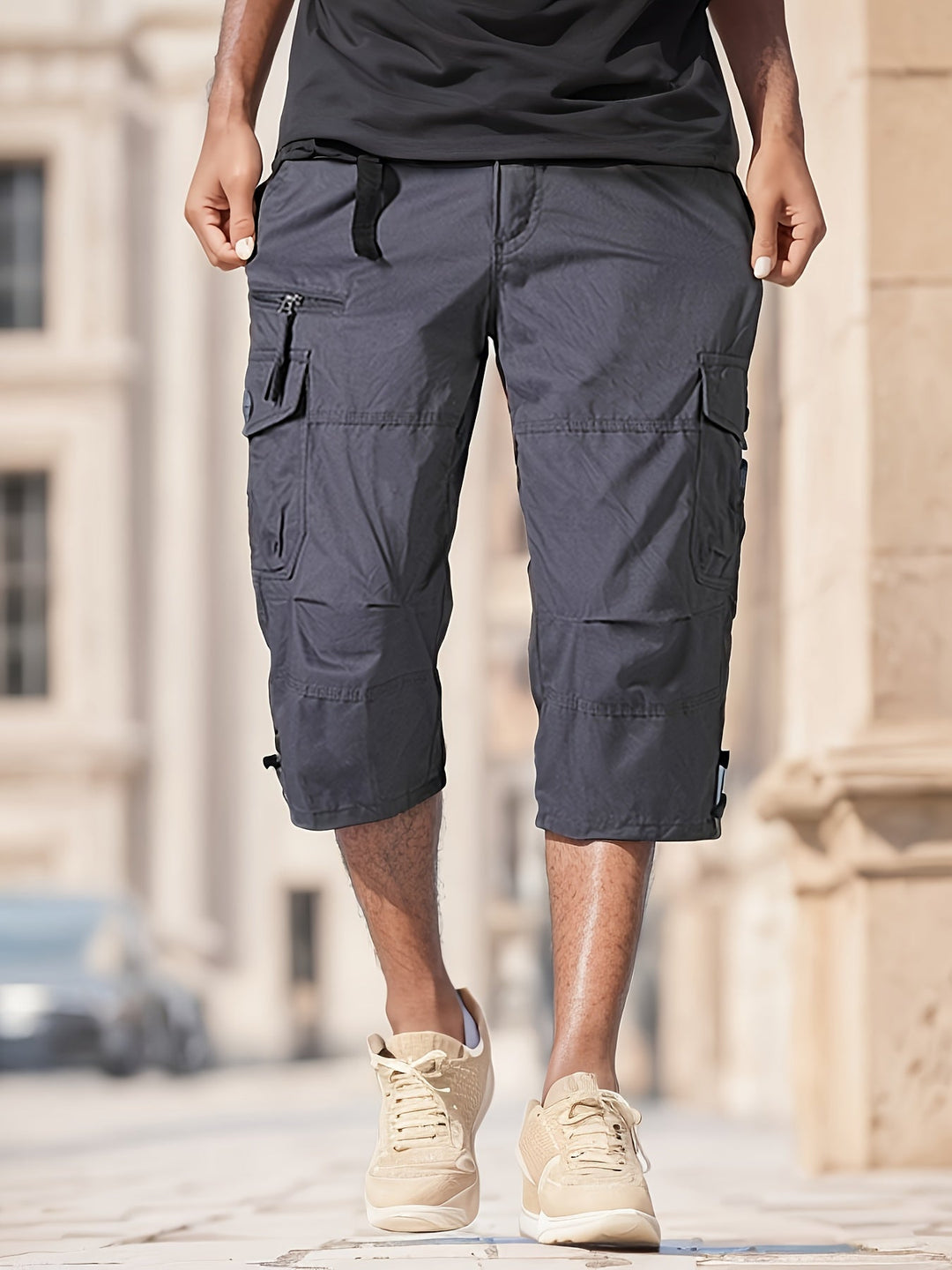 Heren Cargo Shorts | Knie-lengte met Ritszakken | Sportief & Comfortabel | Katoen